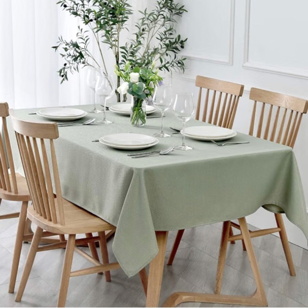 Maxmill 84” x 60” Sage Green Rectangle Tablecloth